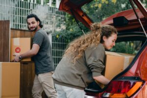 Putting Box in Car